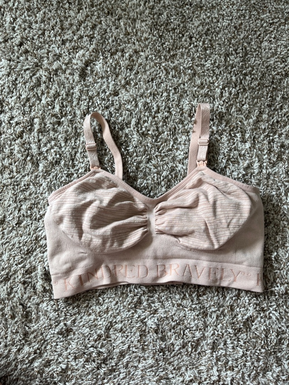 Kindred Bravely Soft Blush Nursing and hands free pumping Bra
